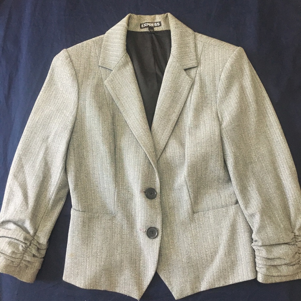 Express Gray Blazer - Picture 4 of 6